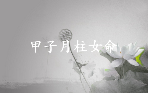 甲子月柱女命运详解
