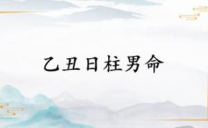 乙丑日柱男命详解