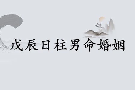 戊辰日柱男命婚姻详解