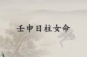 壬申日柱女命一生详解