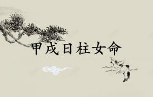甲戌日柱女命一生详解
