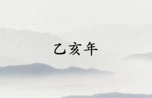 乙亥年是哪一年属什么生肖