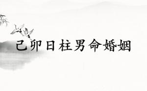 己卯日柱男命婚姻怎么样