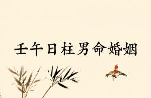 壬午日柱男命婚姻怎么样