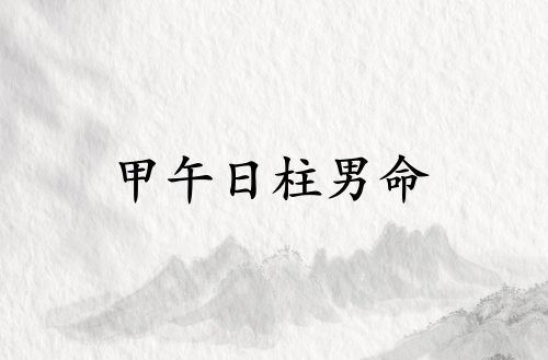 甲午日柱男命运详解