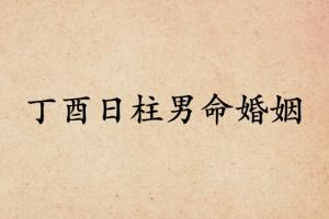 丁酉日柱男命婚姻怎么样