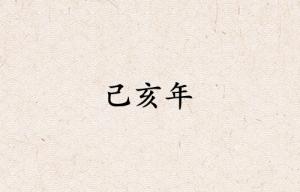 己亥年是指哪一年属什么生肖