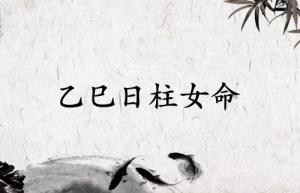 乙巳日柱女命运解析