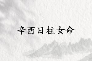 辛酉日柱女命运详解