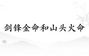剑锋金命女和山头火命男相配吗