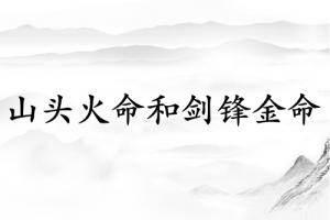 山头火命和剑锋金命婚姻好吗