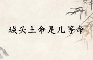 城头土命是几等命