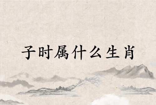 子时属什么生肖
