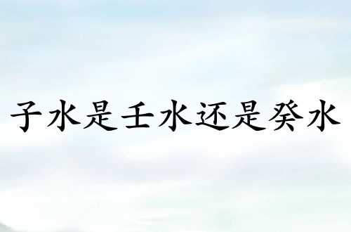 子水是壬水还是癸水