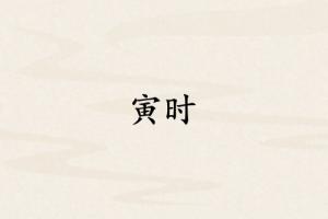 寅时是哪个脏器的时间