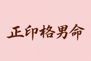 正印格男命适合从事的行业