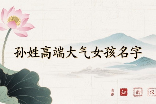孙姓高端大气女孩名字
