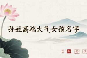 孙姓高端大气女孩名字