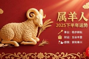 2025年属羊人下半年运势如何