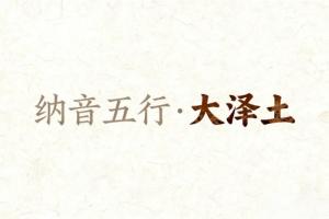 八字纳音五行解析大驿土