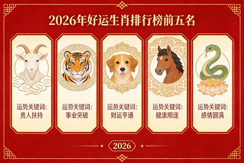 2026年好运生肖排行榜