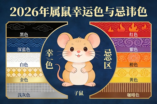 2026年属鼠的幸运色和忌讳色 2026年属鼠的幸运色和忌讳色