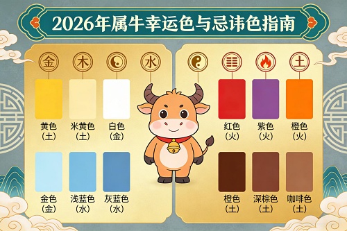2026年属牛的幸运色和忌讳色 2026年属牛的幸运色和忌讳色