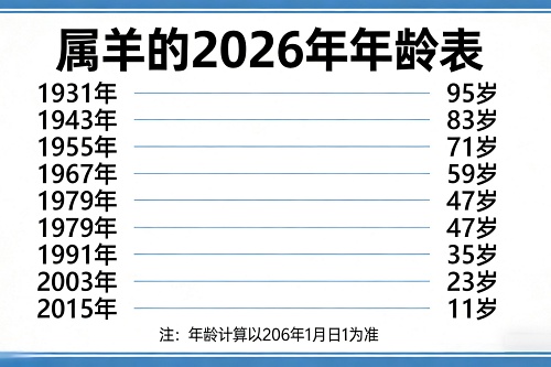 属羊的今年多大了2026年