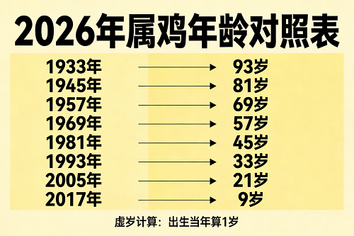 属鸡的今年多大了2026年