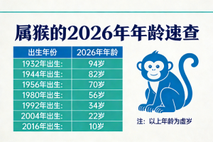 属猴的今年多大了2026年
