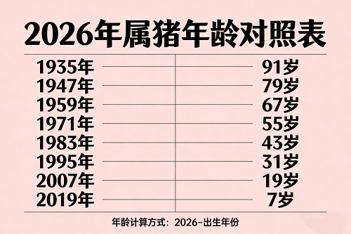 属猪的今年多大了2026年