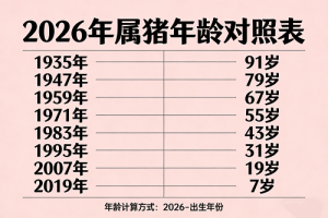 属猪的今年多大了2026年