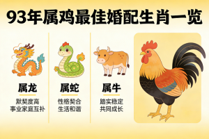 93年属鸡的最佳婚配表