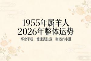 1955年属羊人在2026年的全年运势