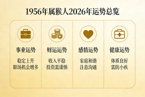 1956年属猴的2026年运势如何