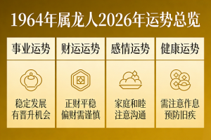 1964年属龙人2026年运势及运程