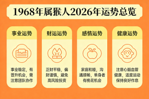 1968年属羊猴人2026年运势及运程