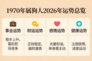 1970年属狗人2026年运势及运程