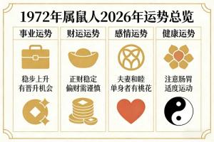 1972年属鼠2026年运势及运程