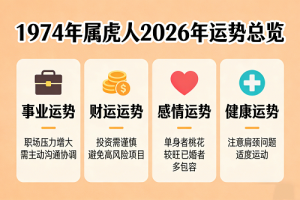 1974年属虎人2026年运势及运程