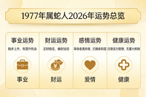 1977年属蛇人2026年运势及运程