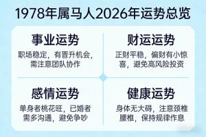 1978年属马人2026年运势及运程