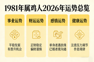1981年属鸡人2026年运势及运程