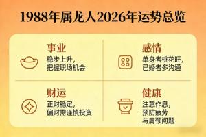1988年属龙人2026年运势及运程