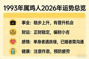 1993年属鸡人2026年运势及运程