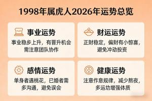 1998年属虎人2026年运势及运程