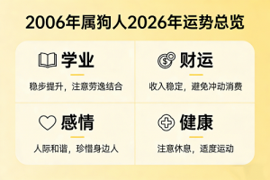 2006年属狗人2026年运势及运程