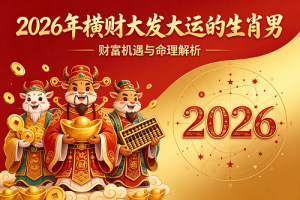 2026年横财大发大运的生肖男