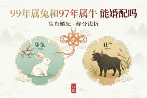 99年属兔和97年属牛能婚配吗