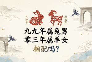 99年属兔男和03年属羊女相配吗